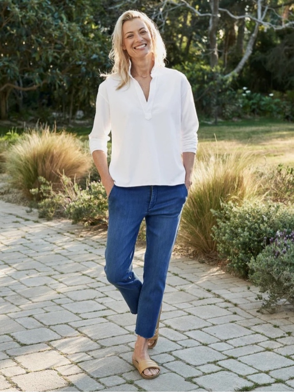 Frank & Eileen Wicklow Italian Denim Crop size 4 performance pant